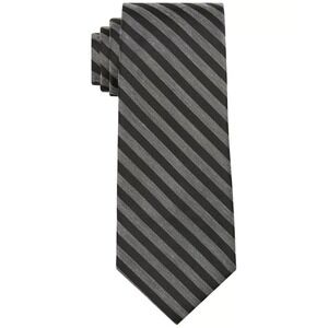 CALVIN Klein Gray Heather Men's Heathered Striped Tie